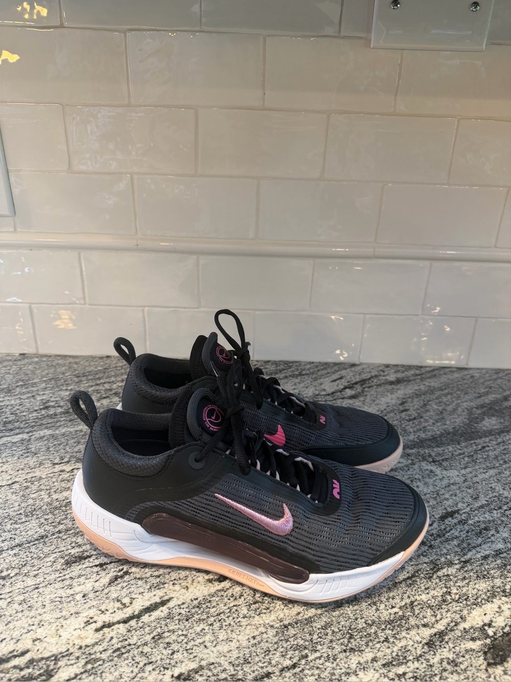 Women’s Nike Court Air Zoom NXT Shoes Black Pink DH0222-001 Size 8.5